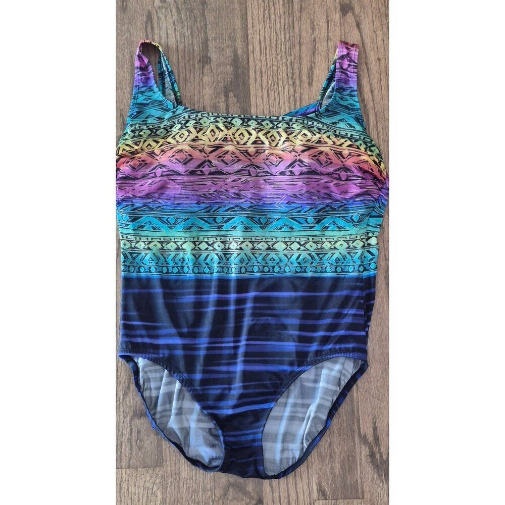 Great Lengths Crossback One-piece Bathingsuit Swimsuit Women's Size 14